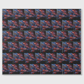 USA Vlag Verf Spletters Cadeaupapier (Vlak)