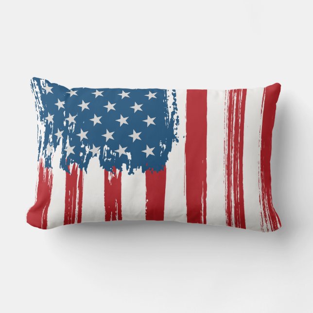 USA-vlag-worpkussen Kussen (Voorkant)
