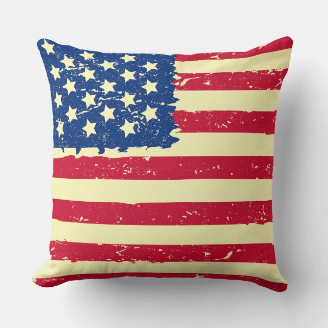 USA-vlag-worpkussen Kussen (Voorkant)