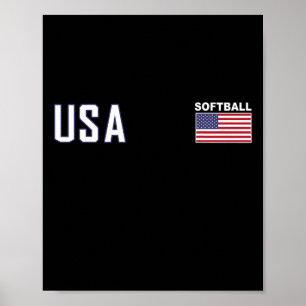 Usa Vlag Zachte Team Uitrusting Vrouwen Mannen Zac Poster