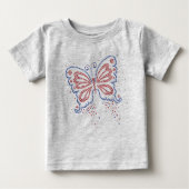 USA Vlinder Baby's & Peuter T-shirts (Voorkant)