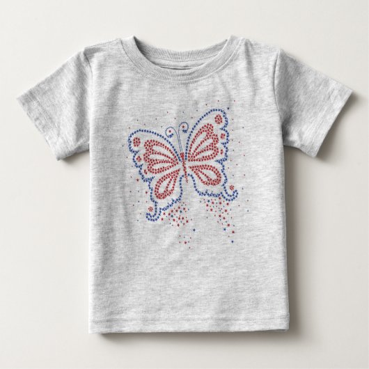 USA Vlinder Baby's & Peuter T-shirts (Voorkant)