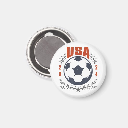 USA Voetbal 2024 Stars & Laurel Wreath  Magneet (Voorkant / Achterkant)