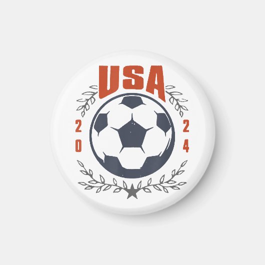 USA Voetbal 2024 Stars & Laurel Wreath  Magneet (Voorkant)
