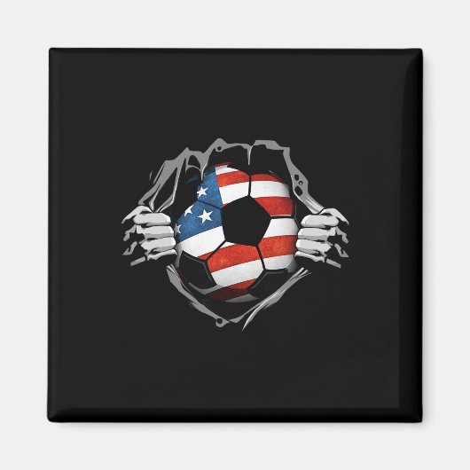 Usa Voetbal Bal Jersey Us Ondersteuning  Magneet (Voorkant)