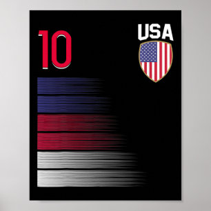 Usa Voetbal Byll Vlag Shirt Poster
