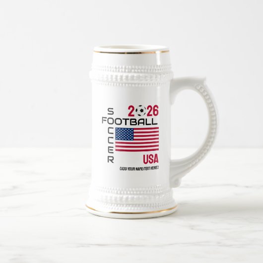USA Voetbal Custom 2026 ELK JAAR Bierpul (Rechts)