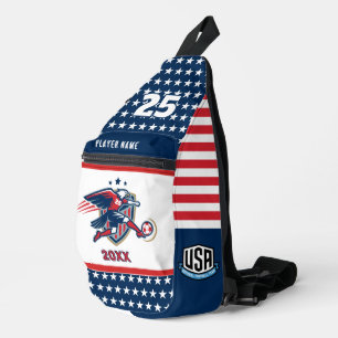USA Voetbal Eagle Nationaal Team Patriottische Act Sling Bag