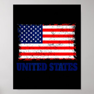Usa Voetbal Fan 2022 Vlag Van Usa Patriottische T Poster