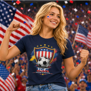 USA Voetbal Fan American Football Kleding Cadeau Tri-Blend Shirt