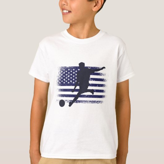 USA Voetbal Fan Jersey Shirt Amerikaanse Vlag (Voorkant)