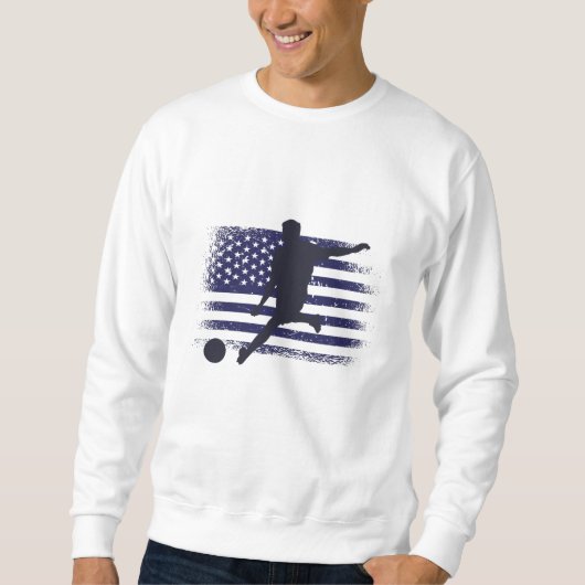USA Voetbal Fan Jersey Shirt Amerikaanse Vlag (Voorkant)