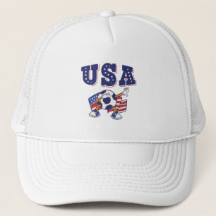USA Voetbal Fan Jersey Shirt Amerikaanse Vlag Trucker Pet
