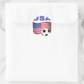 USA Voetbal football Ronde Sticker (Tas)
