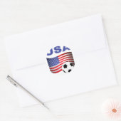 USA Voetbal football Ronde Sticker (Envelop)