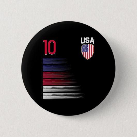 Usa Voetbal Ll Vlag Jersey Ronde Button 5,7 Cm (Voorkant)