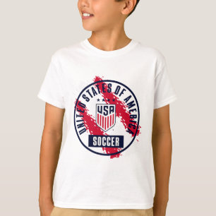 Usa Voetbal Retro Verf Heather Uswnt Officieel Gel T-shirt