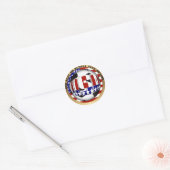 USA Voetbal Sport Ronde Sticker (Envelop)