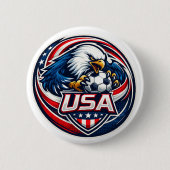 USA Voetbal Toernooi Ronde Knop Button 5,7 Cm (Voorkant)