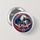 USA Voetbal Toernooi Ronde Knop Button 5,7 Cm (Voorkant /achterkant)