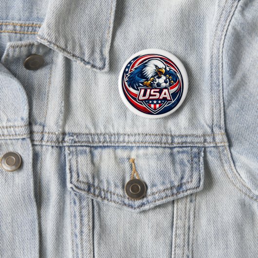 USA Voetbal Toernooi Ronde Knop Button 5,7 Cm (In situ)