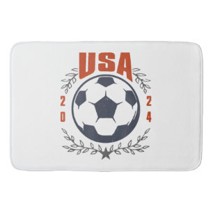 USA Voetbalbal 2024 Sterren & Laurierkrans Vintage Badmat