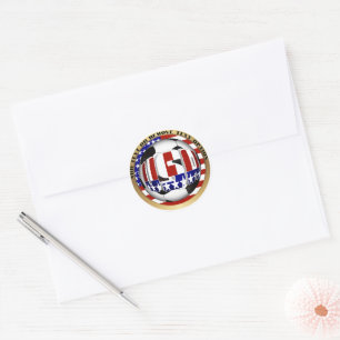 USA Voetbalbal Sporten Ronde Sticker