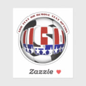 USA Voetbalbal Sporten Sticker (Vel)