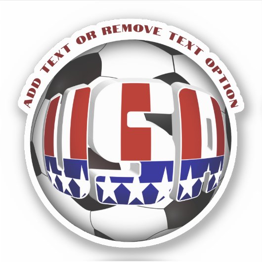 USA Voetbalbal Sporten Sticker (Voorkant)