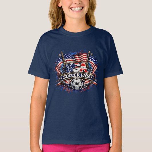 USA VOETBALFAN | Amerikaans T-shirt (Voorkant)