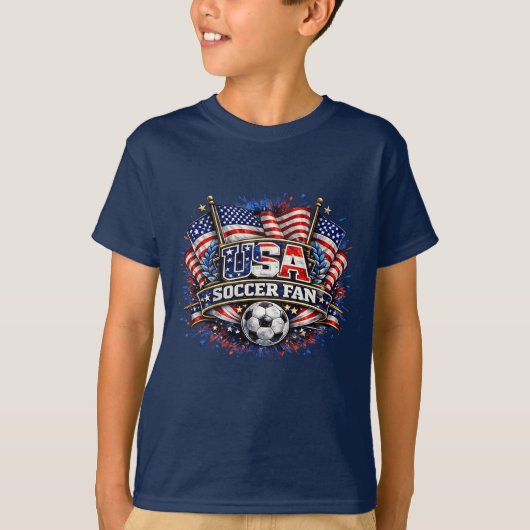 USA VOETBALFAN | Amerikaans T-shirt (Voorkant)