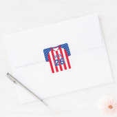 USA Voetbalshirt Aangepaste Naam Nummer Sticker (Envelop)