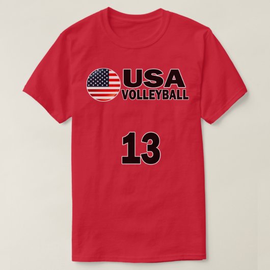 USA Volleybal 13 Tshirt Design (Design voorkant)