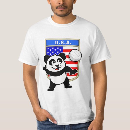 USA Volleyball Panda T-shirt (Voorkant)