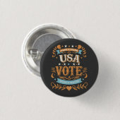  USA Vote Design Ronde Button 3,2 Cm (Voorkant /achterkant)