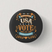 USA Vote Design Ronde Button 3,2 Cm (Voorkant)