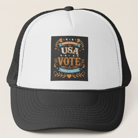  USA Vote Design Trucker Pet (Voorkant)