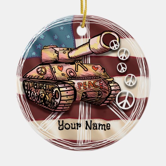 USA Vredestank ornament (Voorkant)