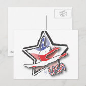 USA Vrouwengymnastiek Briefkaart (Voorkant / Achterkant)