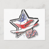 USA Vrouwengymnastiek Briefkaart (Voorkant)