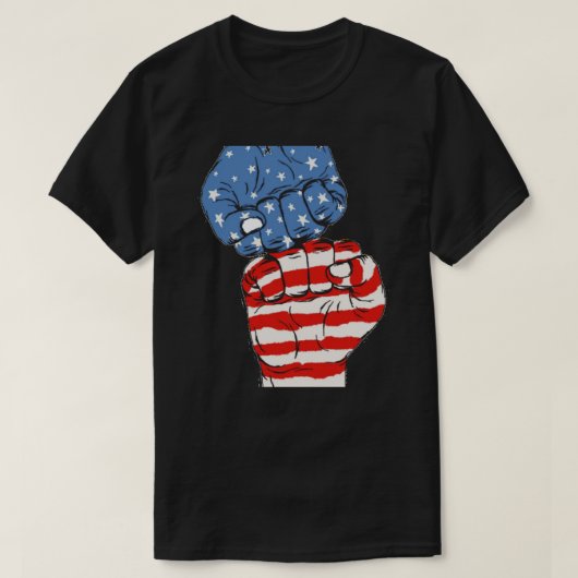 USA vuisten T-shirt (Design voorkant)