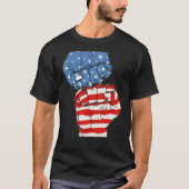 USA vuisten T-shirt (Voorkant)