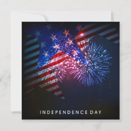 USA Vuurwerk & Vlag 4 juli Feestuitnodigingen Kaart