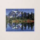 USA, WA, Heather Meadows RA. Shuksan monteren op Legpuzzel (Horizontaal)