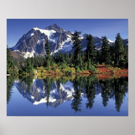USA, WA, Heather Meadows RA. Shuksan monteren op Poster (Voorkant)
