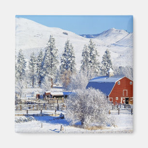 USA, Washington, Methow Valley, Barns in Magneet