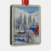 USA, Washington, Methow Valley, Barns in Metalen Ornament (Rechts)
