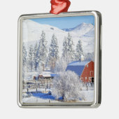 USA, Washington, Methow Valley, Barns in Metalen Ornament (Links)