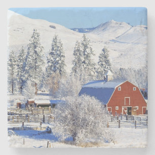 USA, Washington, Methow Valley, Barns in Stenen Onderzetter