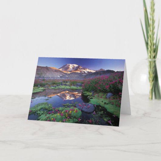 USA, Washington, Mt. Rainier NP, sunrise Kaart (Voorkant)